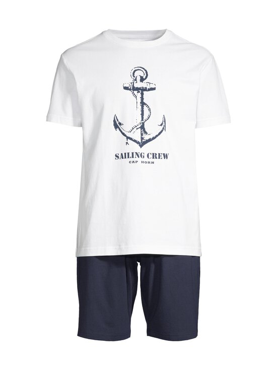 Cap Horn loungewear - Lühikeste pükstega pidžaamakomplekt Cole - WHITE/NAVY | Stockmann - photo 1