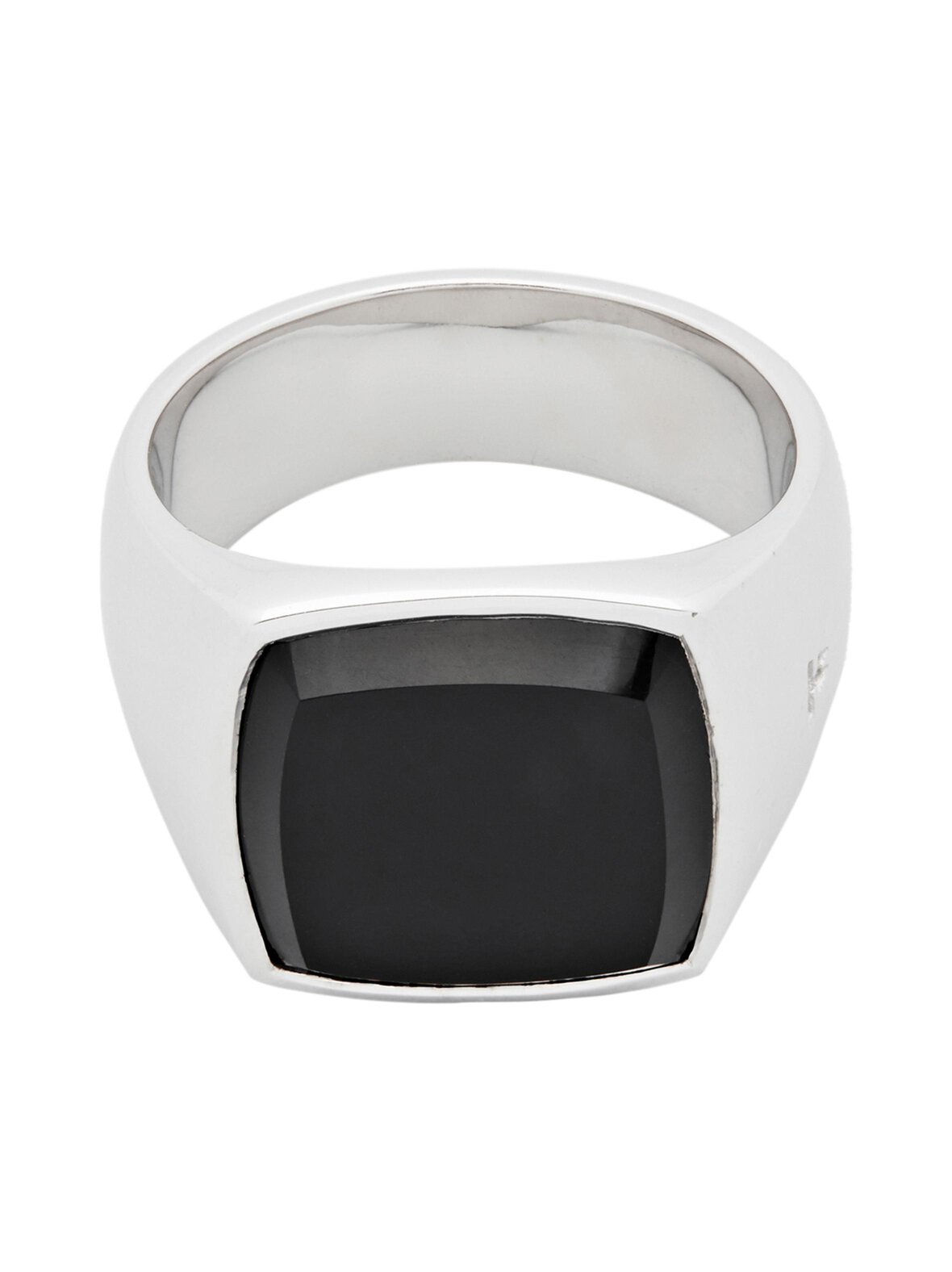 Cushion polished black onyx m -sormus
