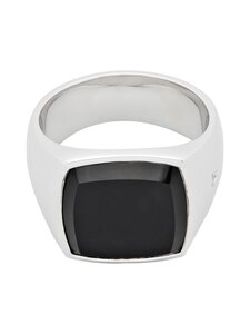 TOM WOOD - Sõrmus Cushion Polished Black Onyx M - SILVER | Stockmann