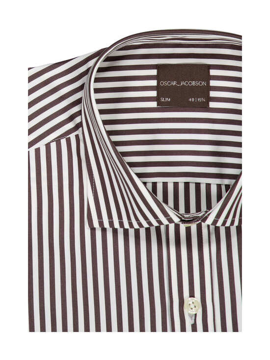 Oscar Jacobson - Triiksärk Slim Fit Cut Away triibuline - 559 SLATE BROWN | Stockmann - photo 2