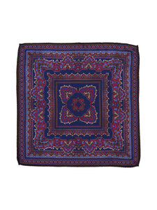 Oscar Jacobson - Paisley Print -silkkitaskuliina - 659 PURPLE | Stockmann