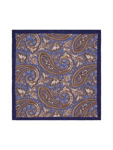 Stockholm Kravatt - Flower & Paisley -sillkitaskuliina - 4 BLUE / BROWN | Stockmann