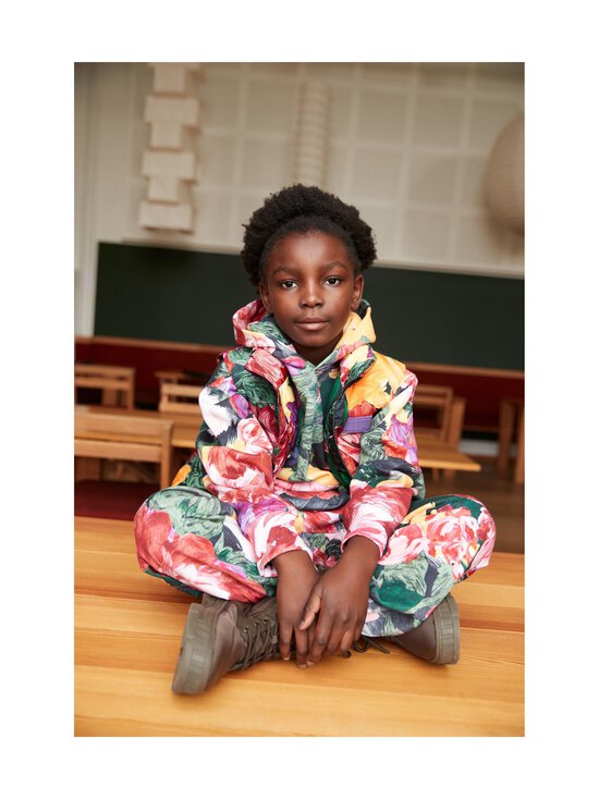 Molo Painted Flowers Puffer Jacket