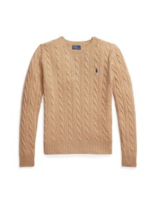 Polo Ralph Lauren - Palmikkoes kampsun Julianna - 002 COLLECTION CAMEL MELANGE | Stockmann