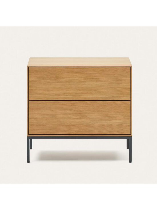 Kave Home - Vedrana-yöpöytä tammi/musta 60 x 55 cm - BEIGE | Stockmann - photo 2