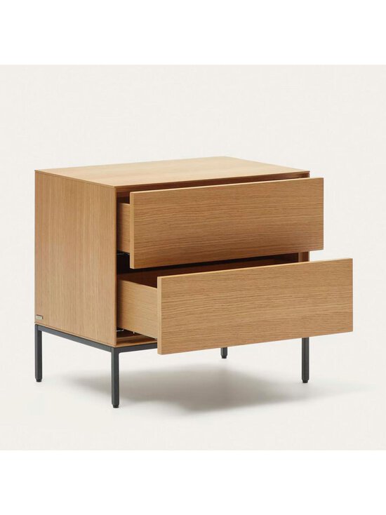 Kave Home - Vedrana-yöpöytä tammi/musta 60 x 55 cm - BEIGE | Stockmann - photo 3