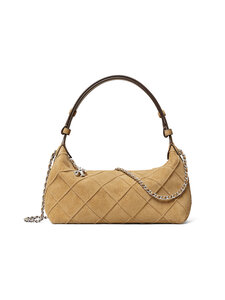 Tory Burch - Fleming Pochette -mokkanahkalaukku - 250 STONE | Stockmann