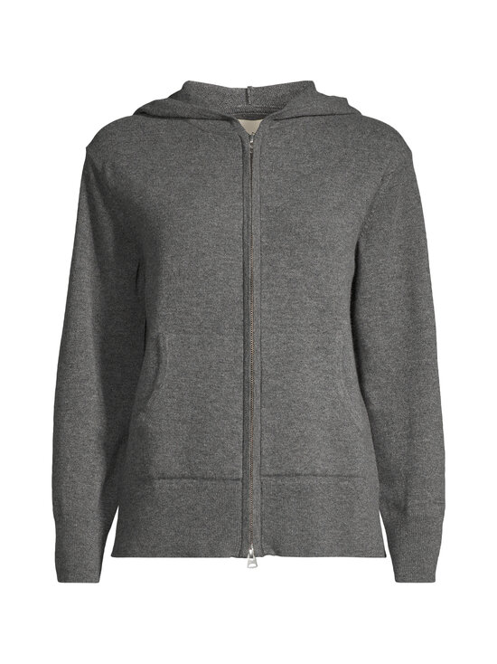 GANT - Superfine Lambswool -vetoketjullinen neulehuppari - 90 CHARCOAL MELANGE | Stockmann - photo 1