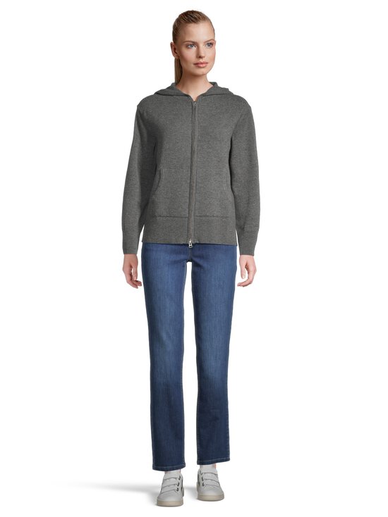 GANT - Superfine Lambswool -vetoketjullinen neulehuppari - 90 CHARCOAL MELANGE | Stockmann - photo 2