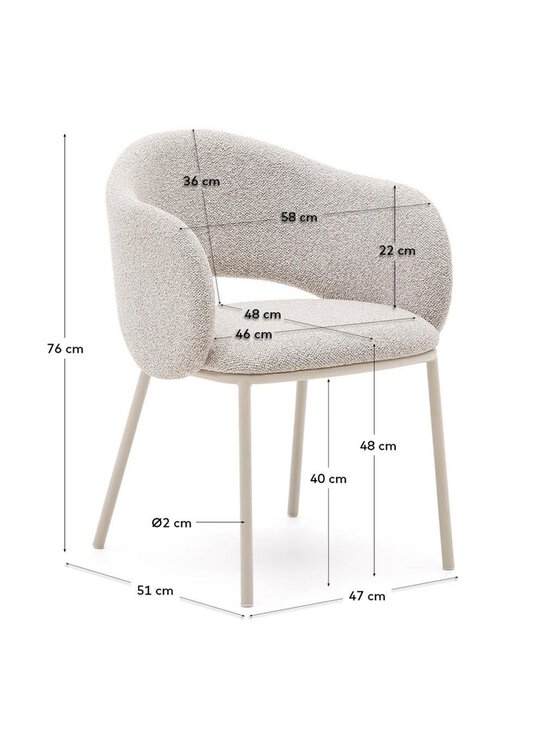 Kave Home - Maina-tuoli - BEIGE - photo 10 Kave Home - Maina-tuoli - BEIGE | Stockmann - photo 10