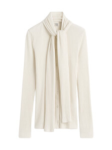 TOTEME - Ribbed Bow -pusero - 116 ECRU | Stockmann