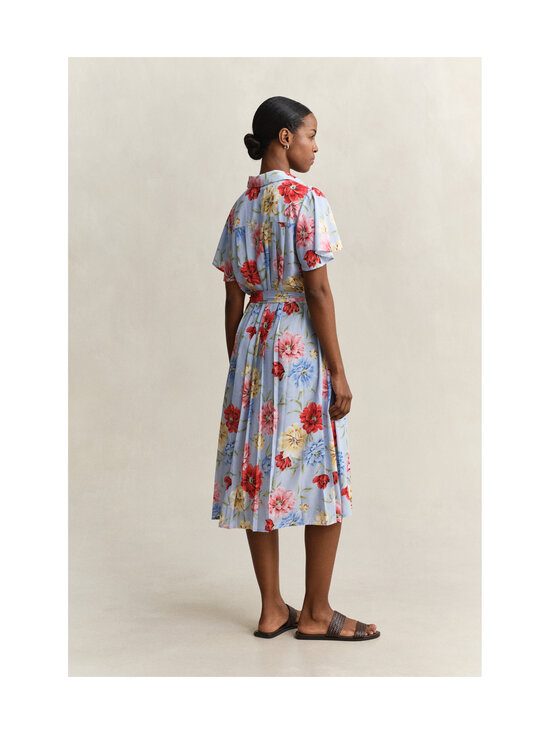 GANT - Pliseerattu kukkakuvioinen mekko - 455 LIGHT BLUE | Stockmann - photo 3