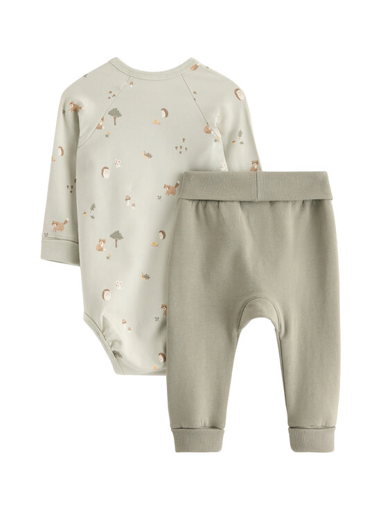 Lindex - Wrap Bodysuit & Joggers -vaatesetti - 8884 GREEN | Stockmann - photo 2