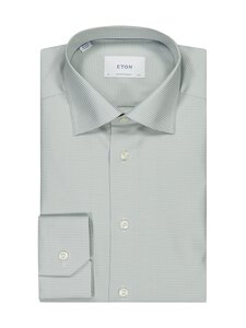 Eton - Contemporary Fit Houndstooth -kauluspaita - 62 LIGHT GREEN | Stockmann