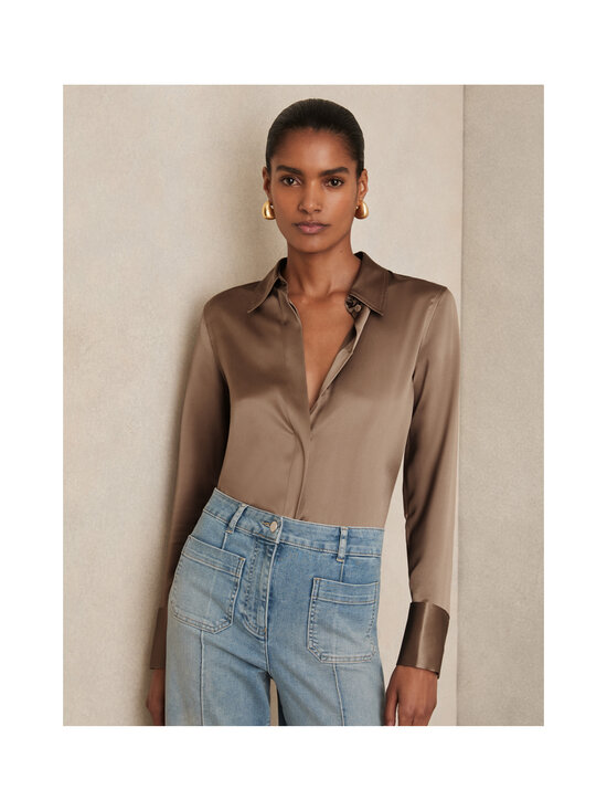 Reiss - Ameira-silkkipaita - 28 TAUPE BROWN | Stockmann - photo 7