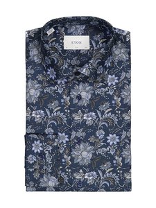 Eton - Slim Fit Floral Print Signature -kauluspaita - 27 DARK BLUE | Stockmann