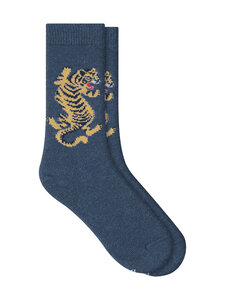 Bleuforêt - Cashmere With Tiger Pattern -sukat - MK7 / BLUE JEAN | Stockmann
