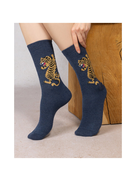 Bleuforêt - Cashmere With Tiger Pattern -sukat - MK7 / BLUE JEAN | Stockmann - photo 2
