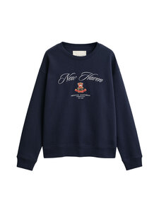 GANT - Crest C-neck -collegepaita - 433 EVENING BLUE | Stockmann