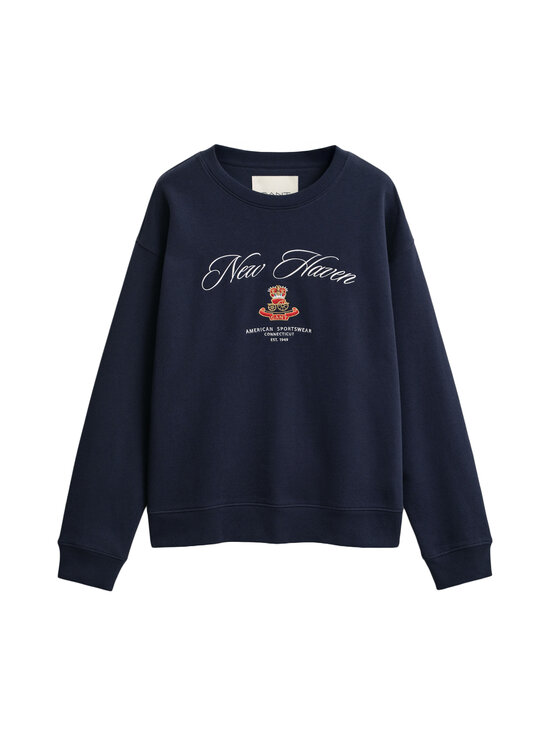 GANT - Crest C-neck -collegepaita - 433 EVENING BLUE | Stockmann - photo 1