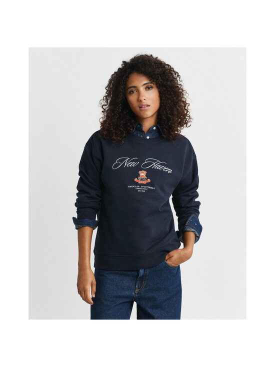 GANT - Crest C-neck -collegepaita - 433 EVENING BLUE | Stockmann - photo 2