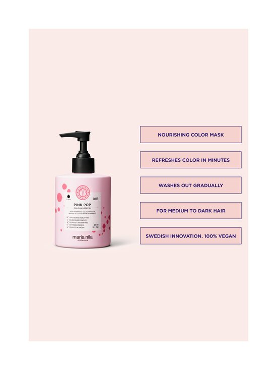 Maria Nila - Colour Refresh -hiusnaamio - PINK POP - photo 4 Maria Nila - Colour Refresh -hiusnaamio - PINK POP | Stockmann - photo 4