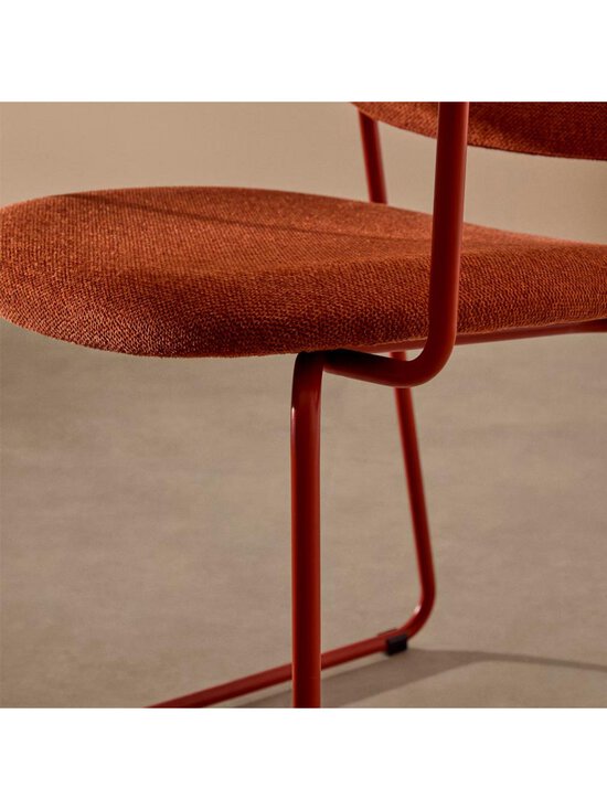 Kave Home - Meli-tuoli käsinojilla Belfast-kangas terrakotta / terrakotta metalli - PINK | Stockmann - photo 6