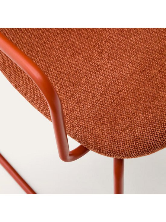 Kave Home - Meli-tuoli käsinojilla Belfast-kangas terrakotta / terrakotta metalli - PINK | Stockmann - photo 7