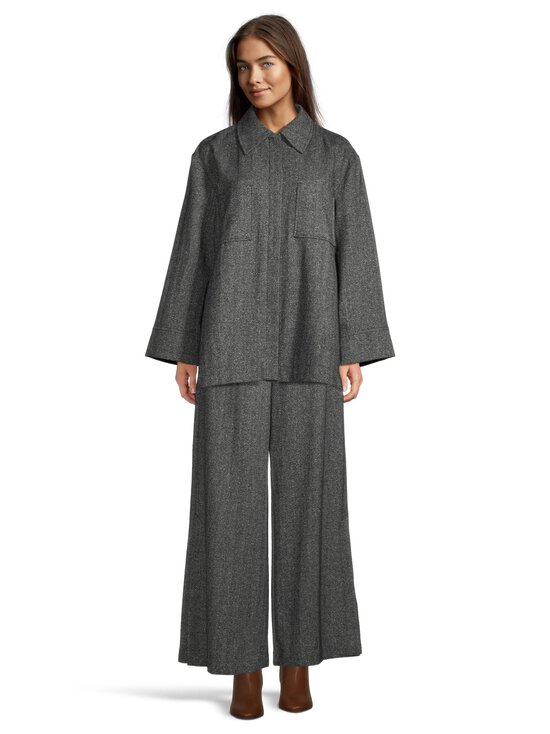 Rue de Tokyo - Cami Herringbone Boucle -paitatakki - BLACK/WHITE | Stockmann - photo 2