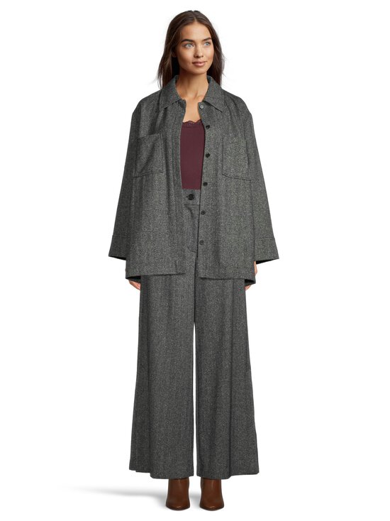 Rue de Tokyo - Cami Herringbone Boucle -paitatakki - BLACK/WHITE | Stockmann - photo 4