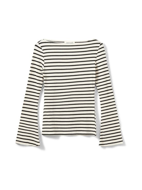 Sofie Schnoor - CeceSW Boat Neck -paita - 0139 WHITE BLACK STRIPED | Stockmann - photo 1