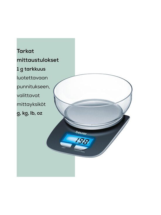 Beurer - KS25 Limited Edition -keittiövaaka - BLACK / OPAL BLUE | Stockmann - photo 10