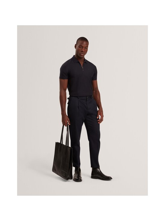 Ted Baker London - Polosärk Zorin Herringbone Panel Zip - NAVY | Stockmann - photo 4