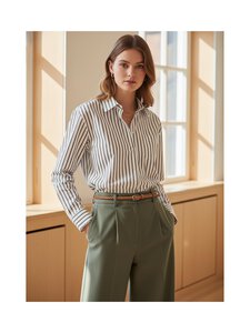 GANT - Poplin Striped -paitapusero - 202 DEEP BROWN | Stockmann