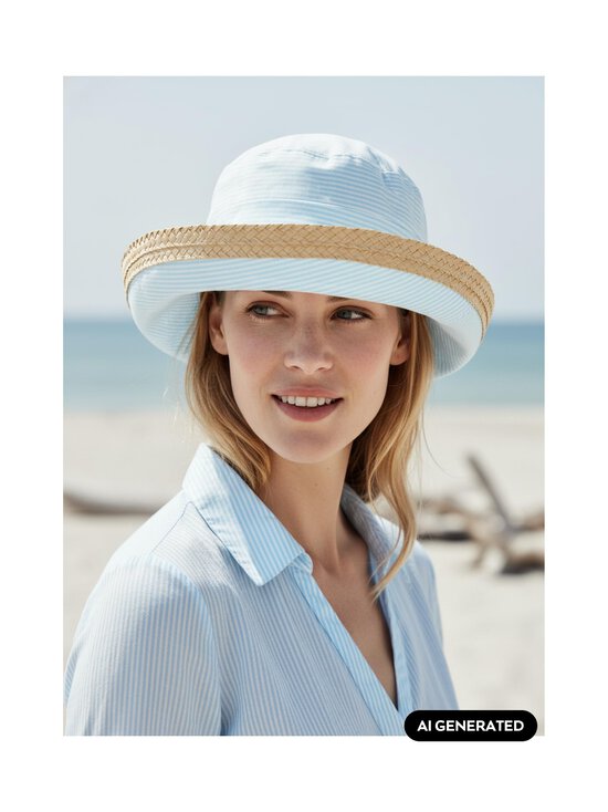KN Kati Niemi - Kaarina Stripe -lierihattu - 28 LIGHT BLUE | Stockmann - photo 4