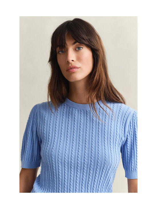 GANT - C-Neck-puuvillainen palmikkoneule - 424 HYDRANGEA BLUE | Stockmann - photo 4