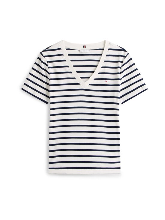 Tommy Hilfiger - New Slim Cody t-paita - 03L BRETON/ ECU/ DARK NIGHT NAVY - photo 1 Tommy Hilfiger - New Slim Cody t-paita - 03L BRETON/ ECU/ DARK NIGHT NAVY | Stockmann - photo 1