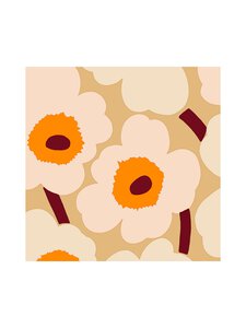 Marimekko - Unikko-paperilautasliinat 20 kpl, 33 x 33 cm - BEIGE ORANGE Marimekko - Unikko-paperilautasliinat 20 kpl, 33 x 33 cm - BEIGE ORANGE | Stockmann