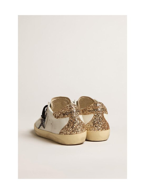 GOLDEN GOOSE - SuperStar Leather Upper Glitter -nahkasneakerit - 82532 OPTIC WHITE/SEEDPEARL/BLACK/GOLD | Stockmann - photo 2