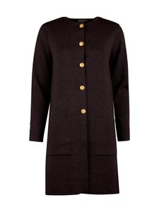 Stenströms - Astrid- pitkä merinoneuletakki - 290 DARK BROWN | Stockmann