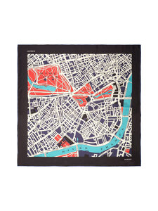Burberry - London Map -silkkihuivi - C6479 IRIS PURPLE | Stockmann