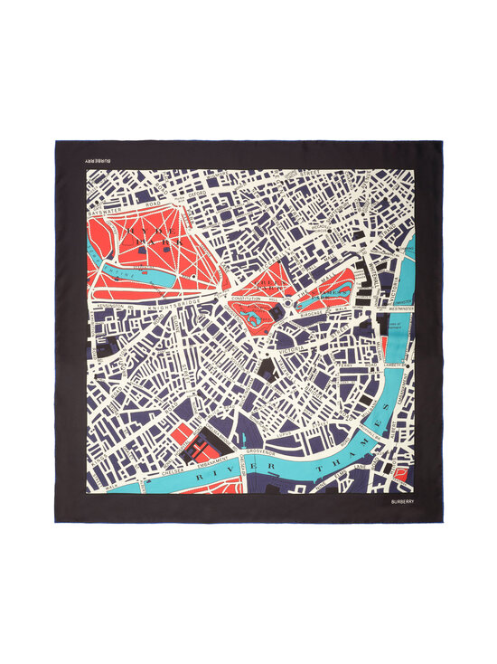 Burberry - London Map -silkkihuivi - C6479 IRIS PURPLE | Stockmann - photo 1