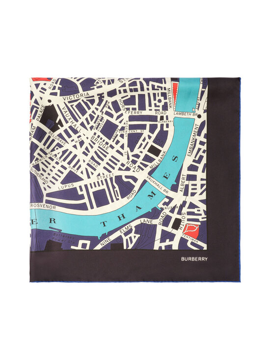 Burberry - London Map -silkkihuivi - C6479 IRIS PURPLE | Stockmann - photo 2