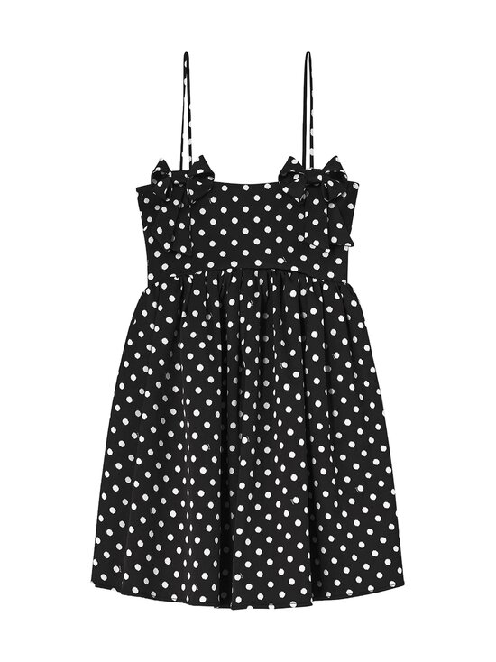 Ganni - Printed Double Strap -satiiniminimekko - 099 BLACK | Stockmann - photo 1