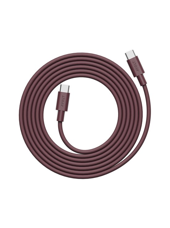 Avolt - Cable 1 USB C to USB C -latauskaapeli 2 m - MULBERRY RED | Stockmann - photo 1