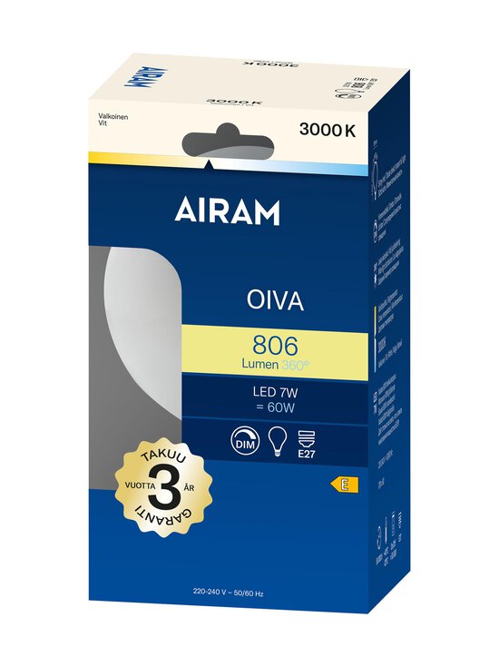 Airam - LED G95 830 806lm E27 Oiva -himmennettävä opaalilamppu - TRANSPARENT | Stockmann - photo 2