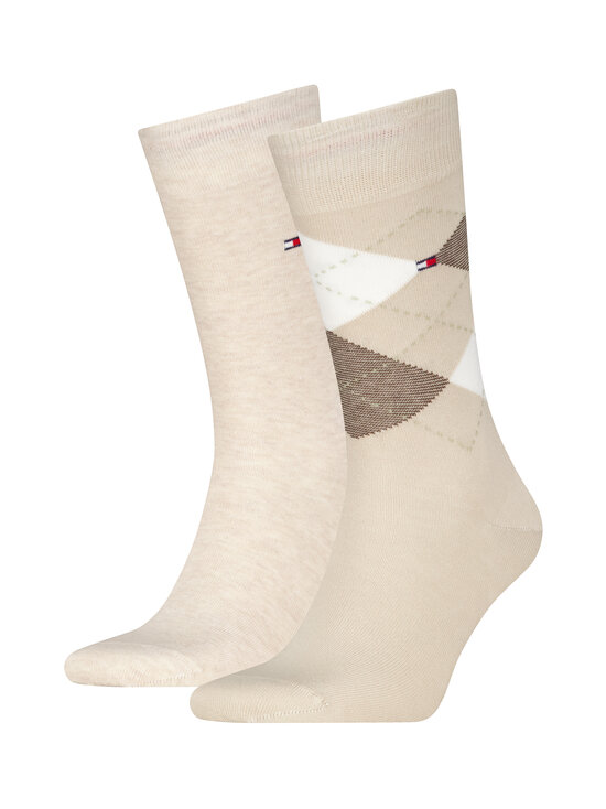 Tommy Hilfiger - Sokid TH Check 2 paari - 053 SAND | Stockmann - photo 1