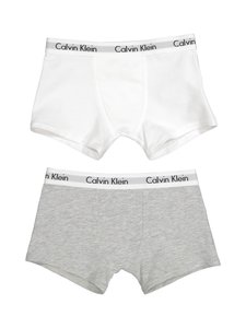 Calvin Klein Kids - Modern Cotton -bokserit 2-pack - WHITE/GREY HEATHER | Stockmann