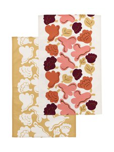 Marimekko - Köögirätikud Kukasta Kukkaan, 2 tk - OFF WHITE,PINK,TERRAC.,OCHRE | Stockmann