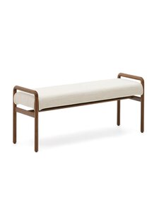 Kave Home - Macaret-penkki beige chenille-kangas / pähkinä L 120 cm - BROWN | Stockmann